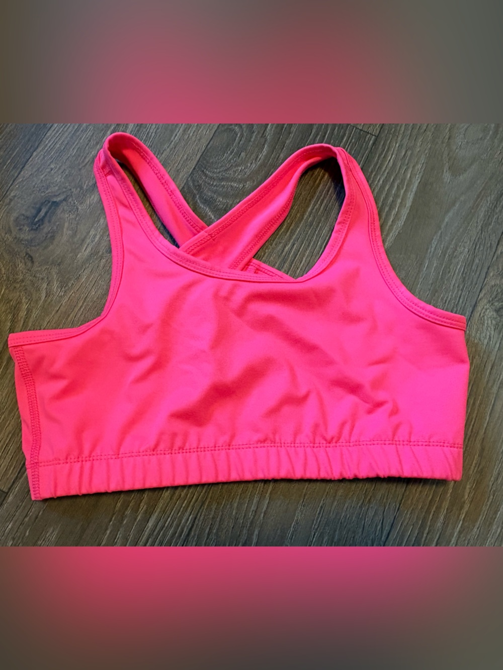 bcg Neon Pink Kids One-Piece Swim Top